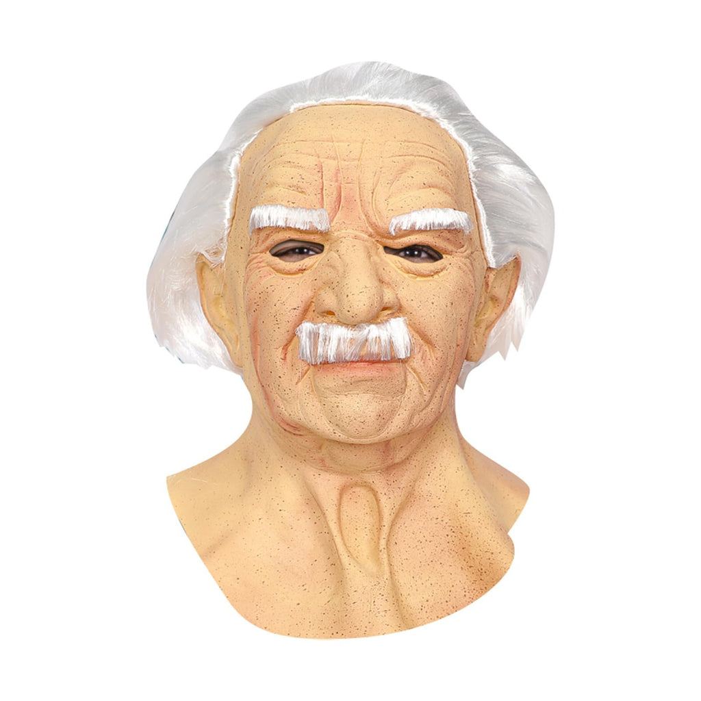 OPEN BOX Halloween Creepy Old Man Latex Mask Realistic Wrinkle Full Head Cosplay