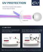CGID Fake Glasses Clear Lens Non-Prescription Retro Rectangle UV400 Unisex
