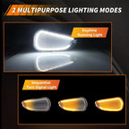 MOTRUM LED Front Turn Signal Marker Light Compatible with Dodge Stealth 1991