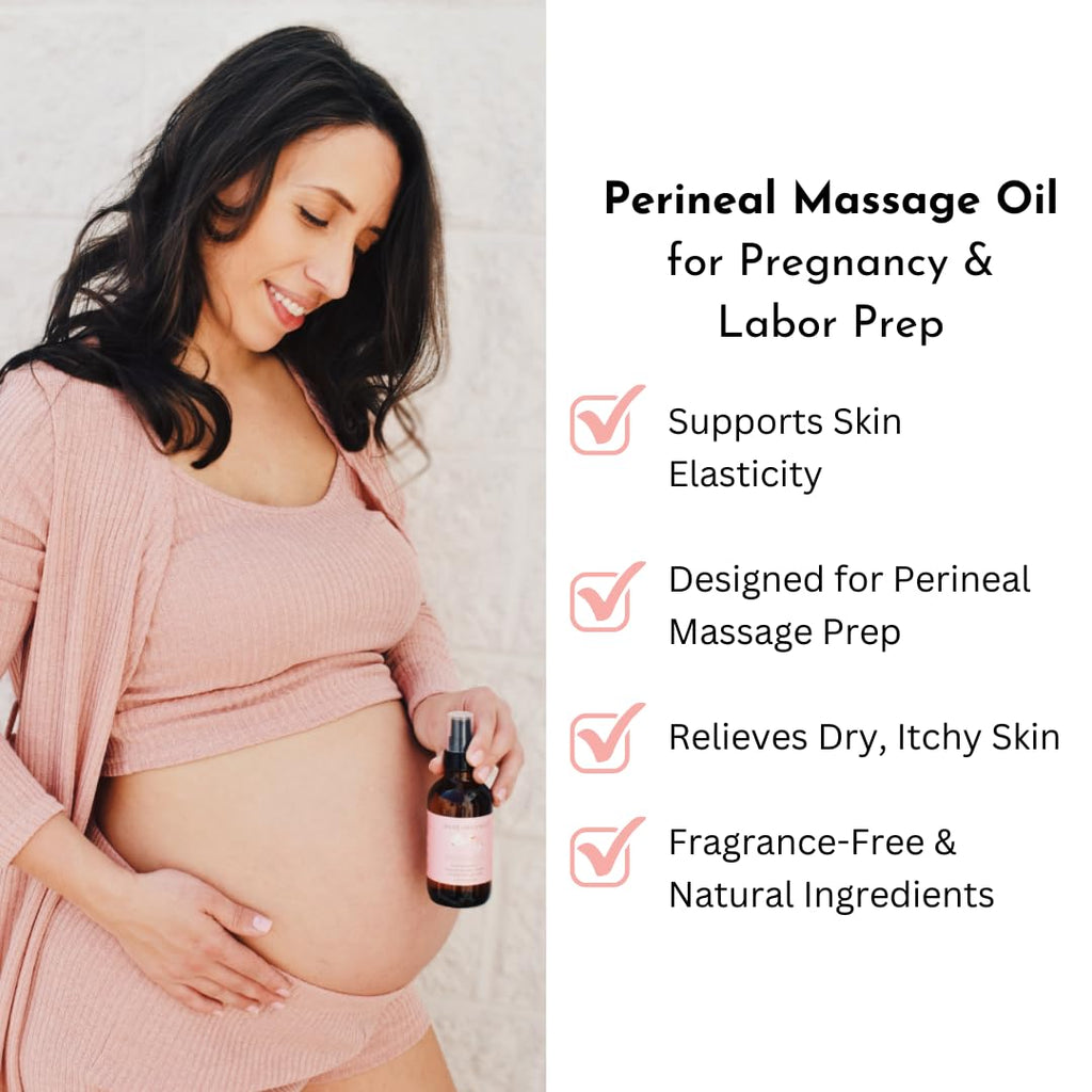 Organic Perineal Massage Oil Spray by Irene Organics for Pregnancy and