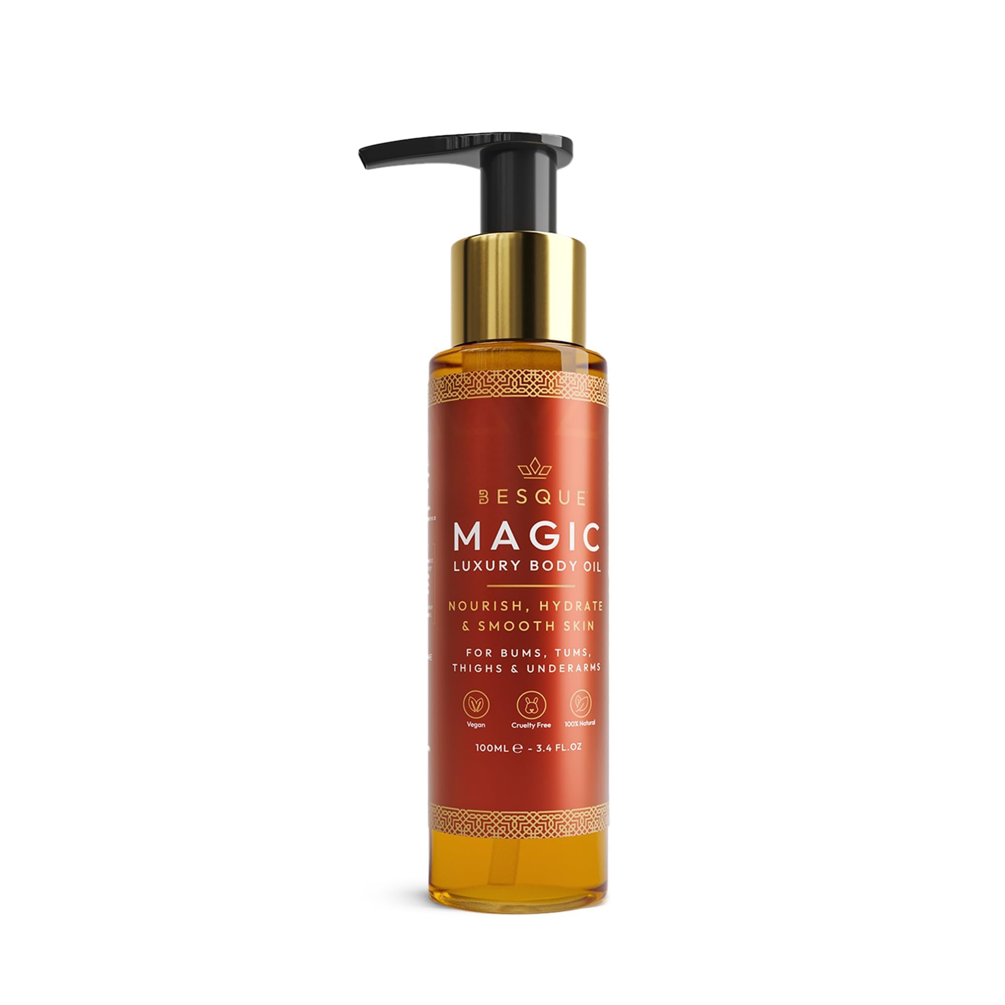 Besque Original Magic Body Oil, 3.4 FL OZ, After Shower Body Oil For Women,