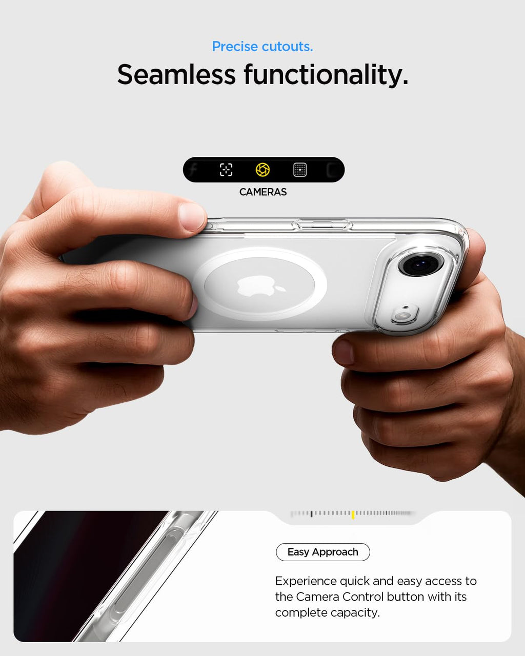 Spigen for iPhone Air Case, Ultra Hybrid MagFit [TPU Covered Camera Control]