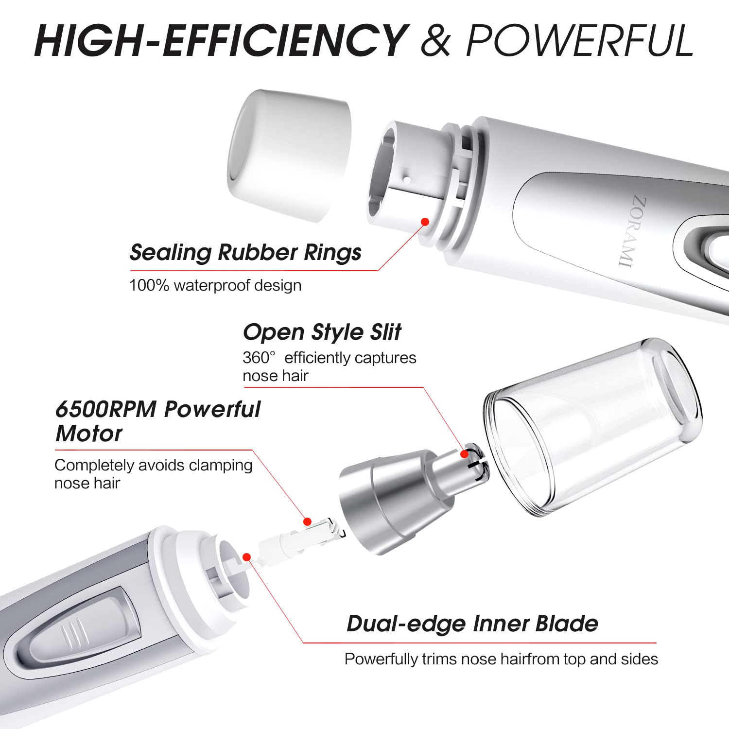 Ear and Nose Hair Trimmer Clipper - 2026 Professional Painless Eyebrow & Facial
