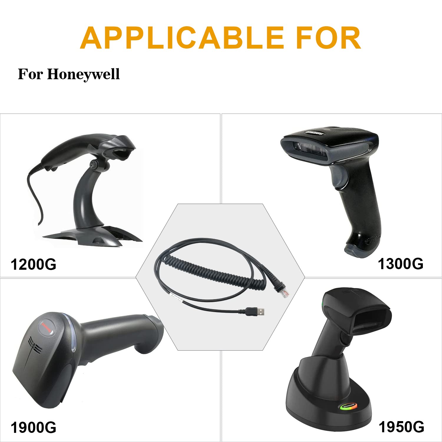 lot of 20 Sumicor USB Barcode Scanner Cable for Honeywell 1900G 1200G 1400G