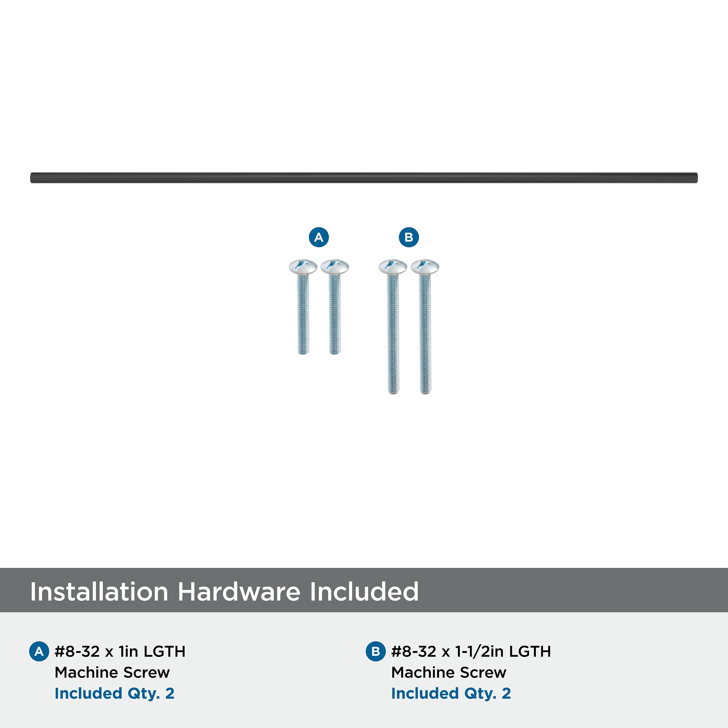 1 Pack Amerock | Cabinet Pull | Stainless Steel | 25-3/16 inch (640 mm) Center