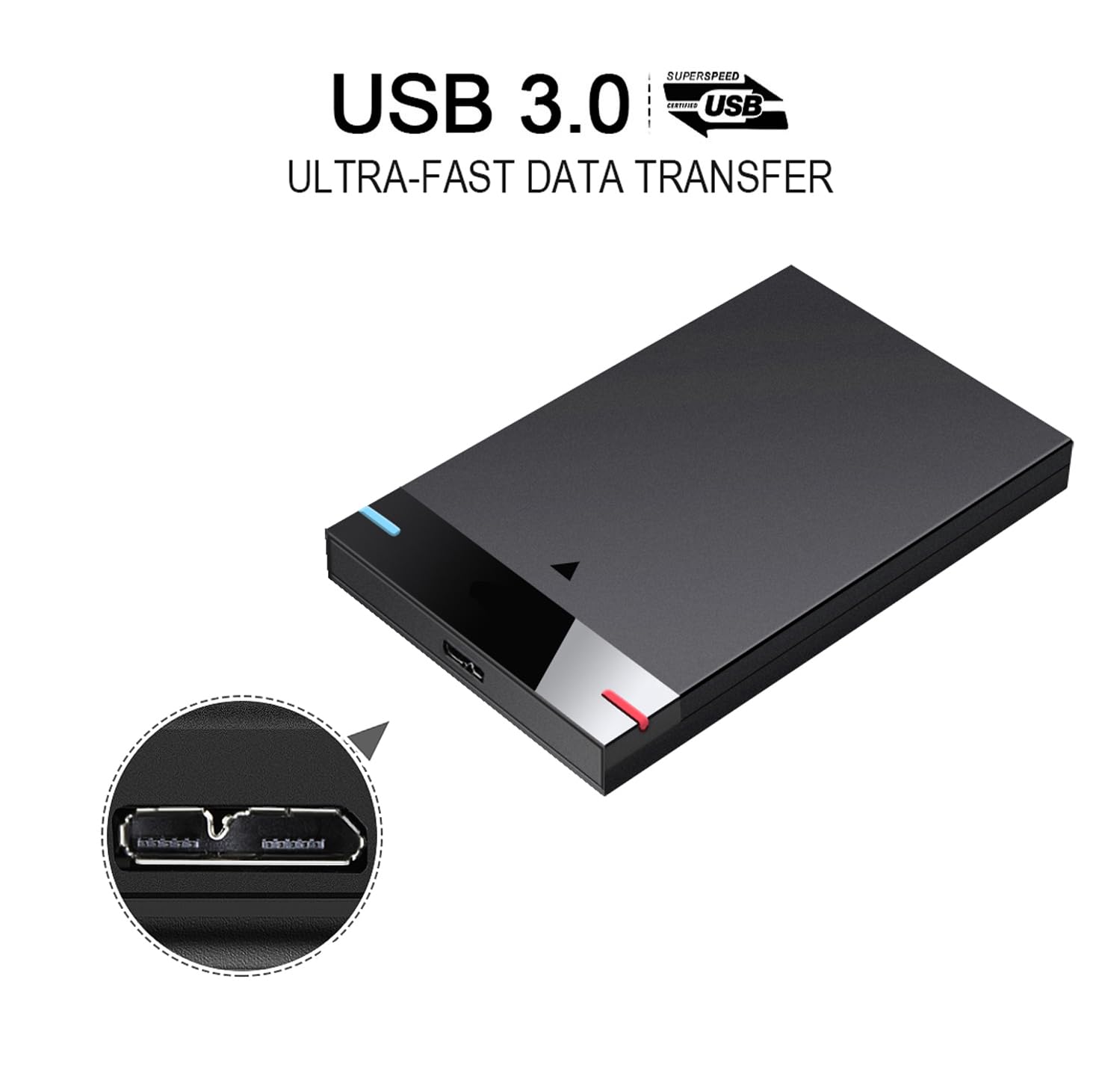 HWAYO 2.5'' 160GB Ultra Slim Portable External Hard Drive USB3.0 HDD Storage for