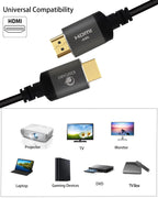 50ft HDMI Cable Ultra High Speed 4K 60Hz 2K 1080p ARC Gold Plated 15m