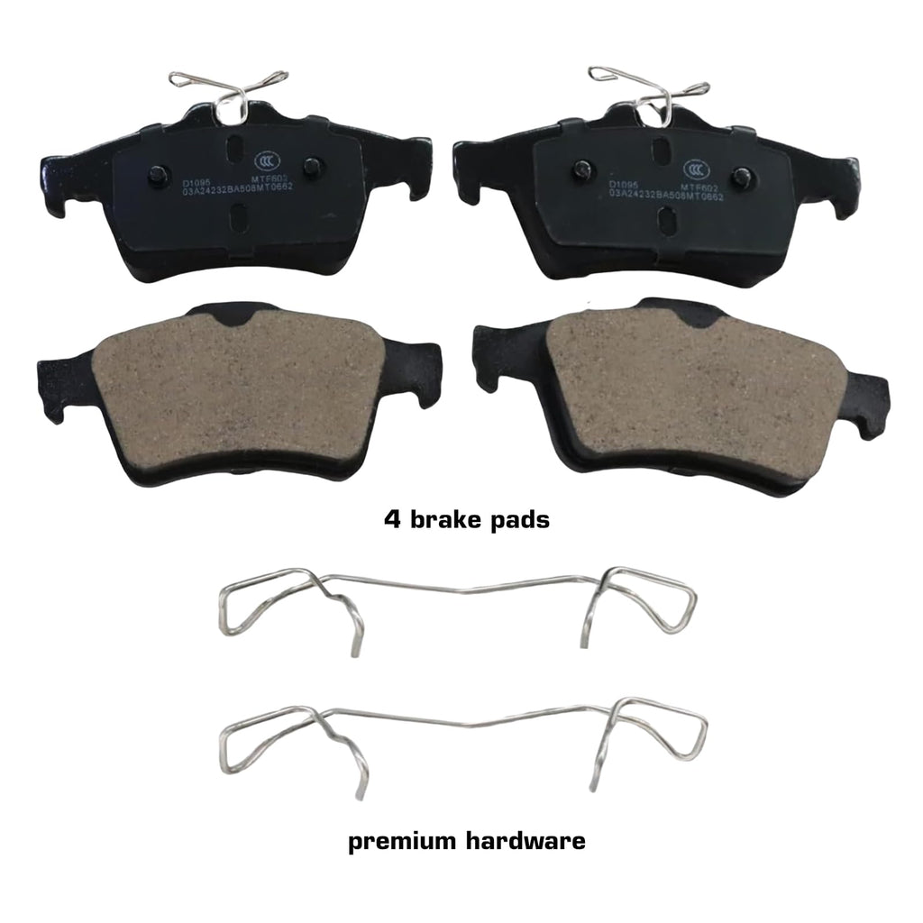 D1095 Ceramic Brake Pads Kit Ford Escape Focus Mazda 3 Volvo C30 V50