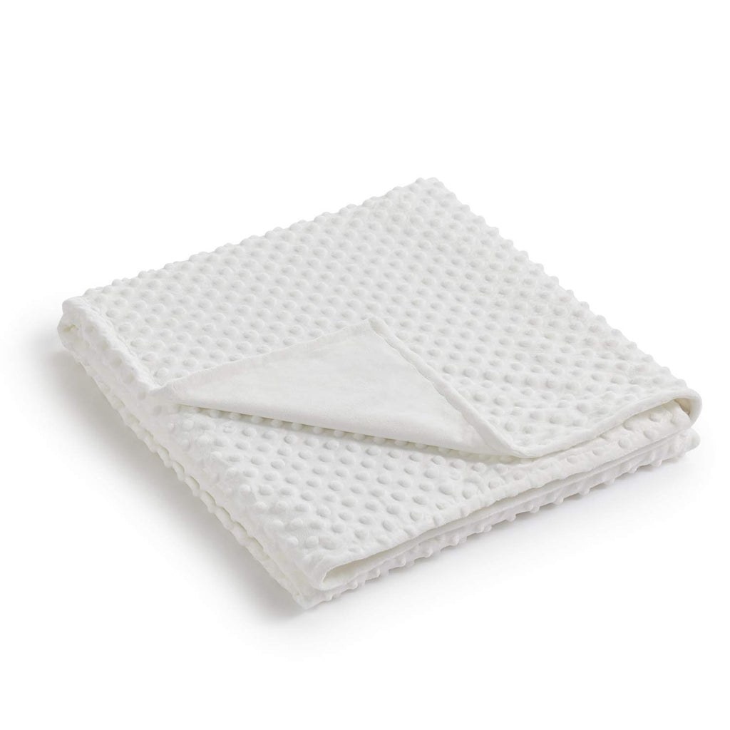 RelaxBlanket Weighted Blanket Duvet Cover 60x80 Super Soft Minky Dot White