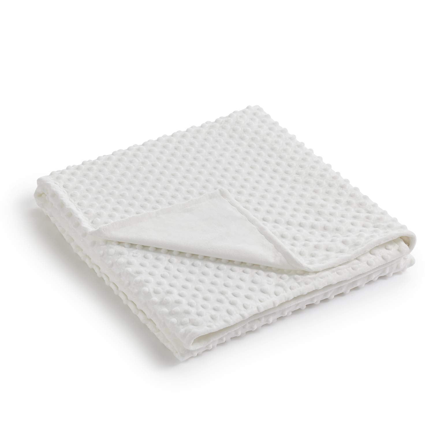 RelaxBlanket Weighted Blanket Duvet Cover 60x80 Super Soft Minky Dot White