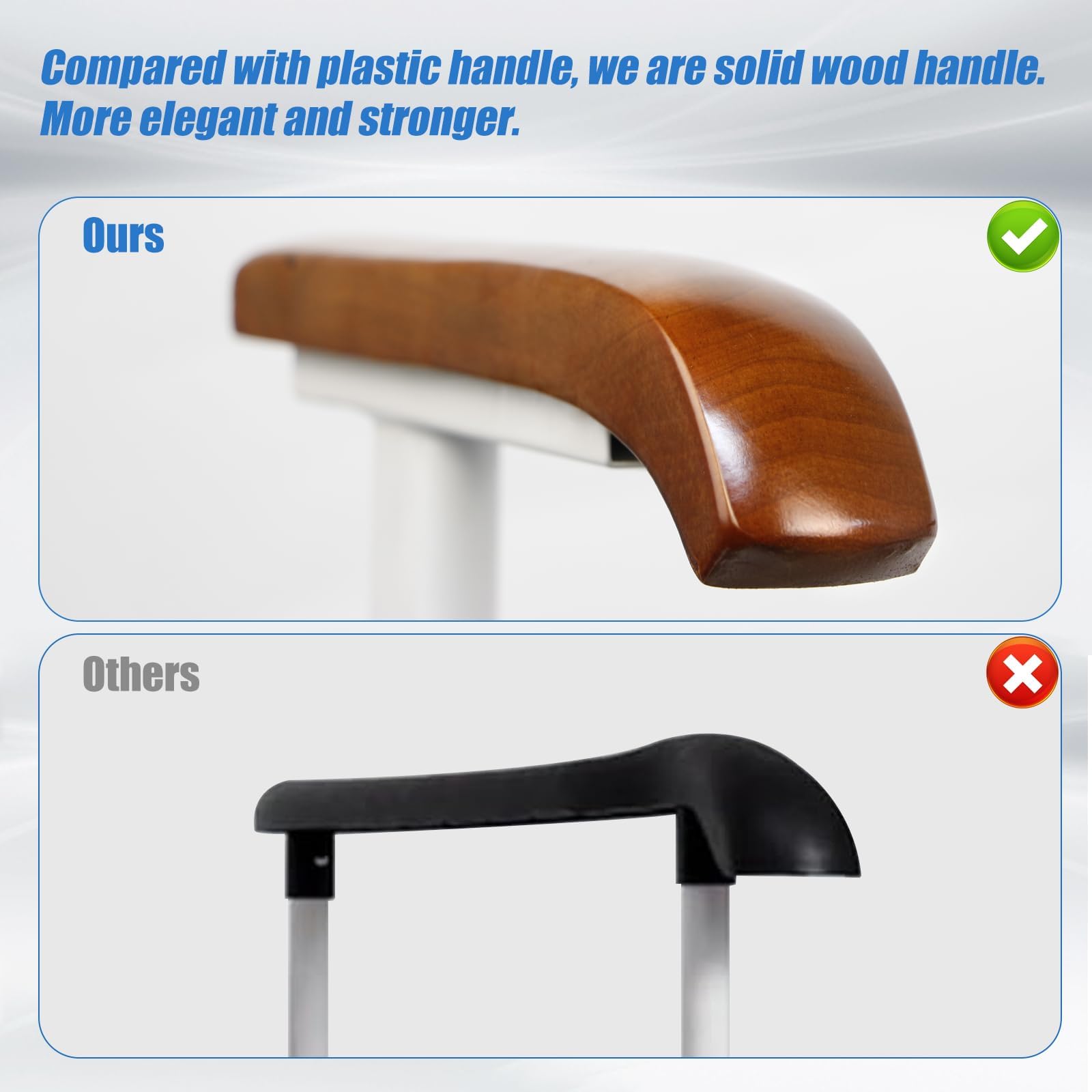 FSA/HSA Eligible Toilet Safety Rails for Elderly with Solid Wood Handles,