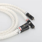 VCIMZUL HiFi Silver Plated 8AG 16 Strands Audio Cable 2RCA to 2RCA with WBT RCAA Plug High Fidelity Sound Transmission Cable(0.5m)