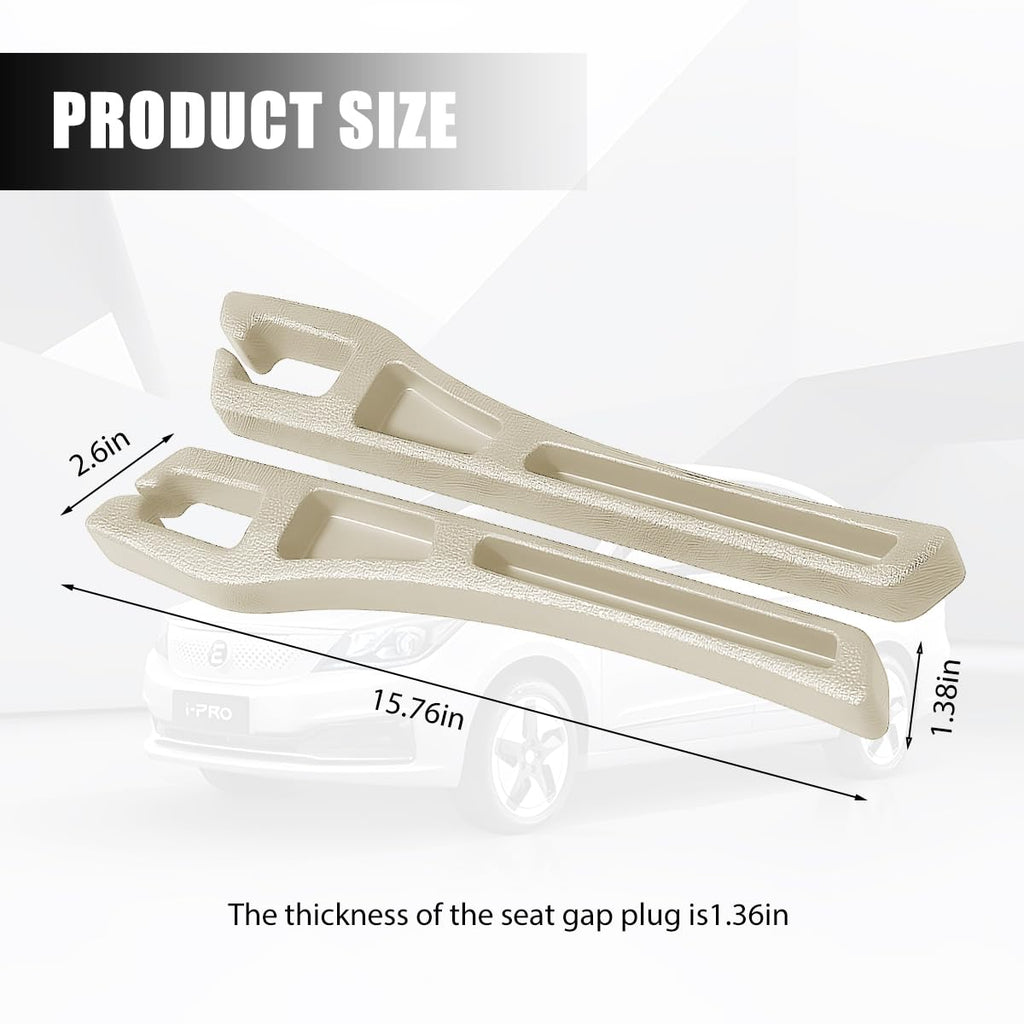 Car Seat Gap Filler 2PCS Crevice Blocker Stopper Console Universal SUV Beige