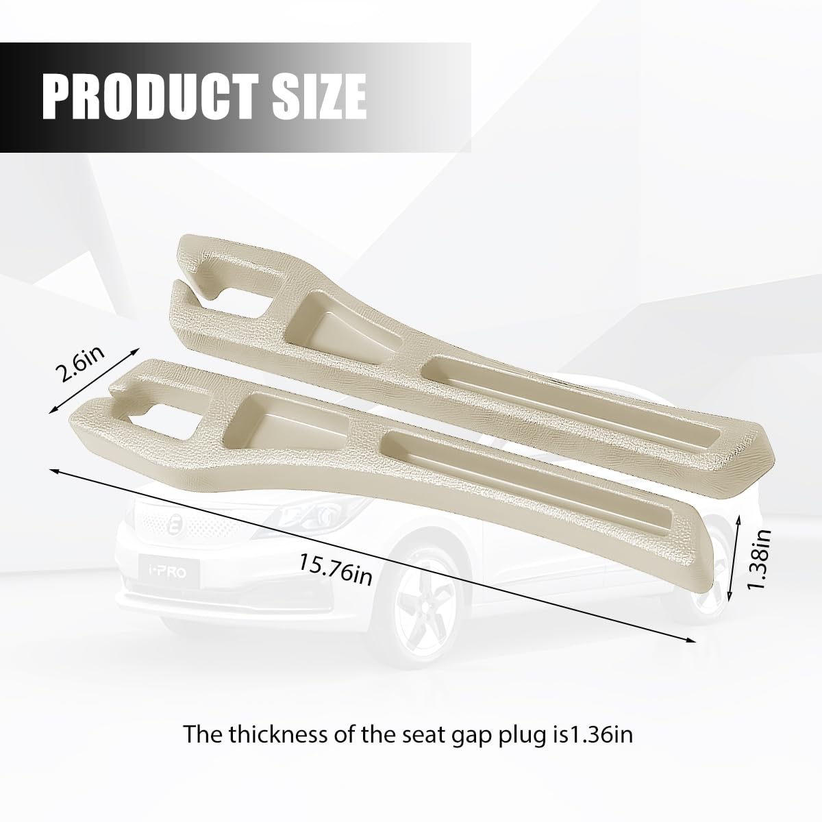 Car Seat Gap Filler 2PCS Crevice Blocker Stopper Console Universal SUV Beige