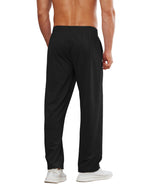 Deyeek Mens Tear Away Sweatpants Full Zipper Legs Open Bottom Post Surgery Pants