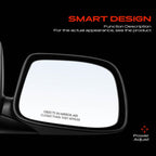 A-Premium Pair (2) Driver and Passenger Side Manual Door Mirror