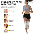 SIOEPUEO Bamboo Knee Sleeve for Knee Pain - One Pair Compression Bamboo Knee