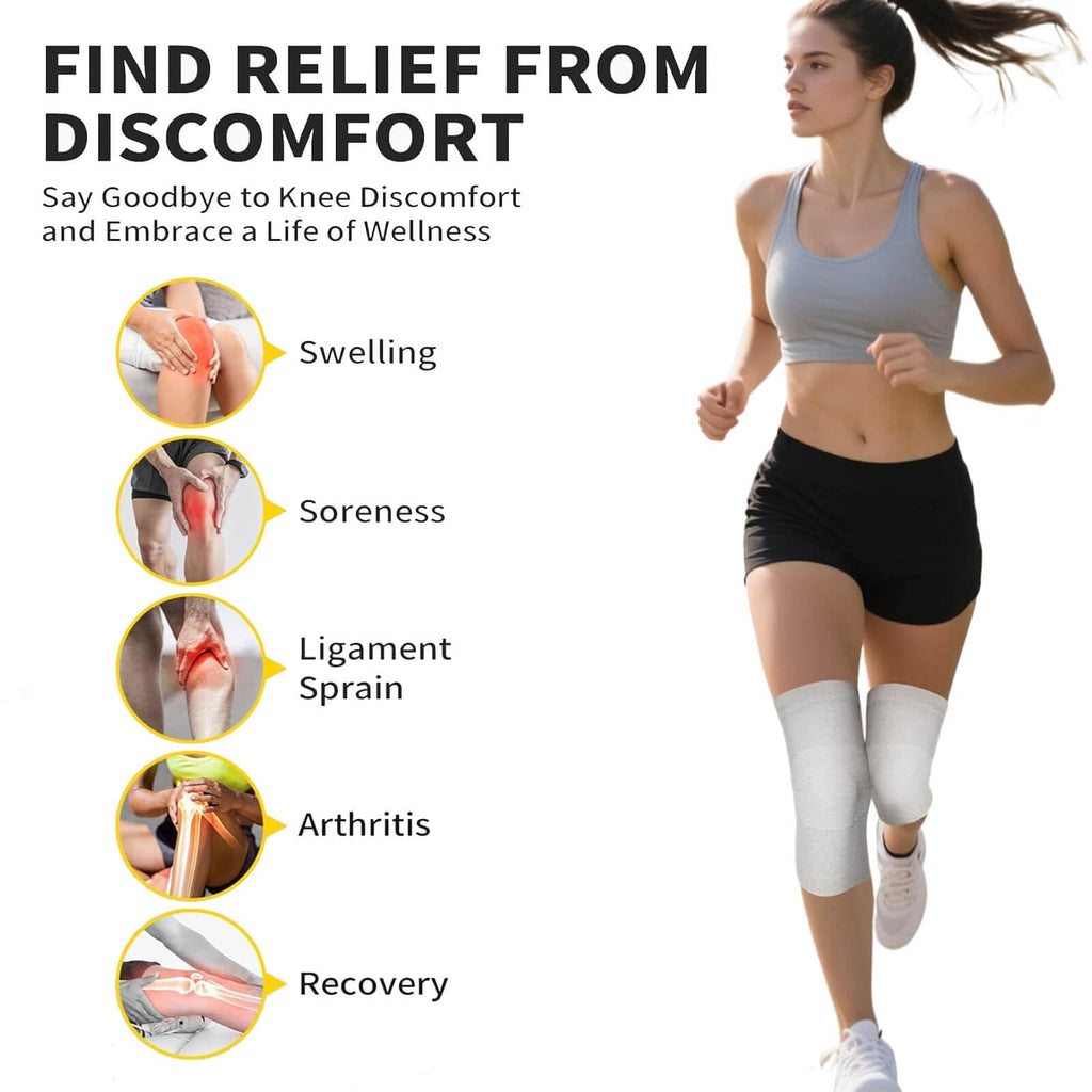 SIOEPUEO Bamboo Knee Sleeve for Knee Pain - One Pair Compression Bamboo Knee