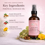 Organic Perineal Massage Oil Spray by Irene Organics for Pregnancy and