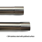 2.5" ID to 2.5" ID Tailpipe Extension, 17.3" Stainless Steel 304 Exhaust Pipe