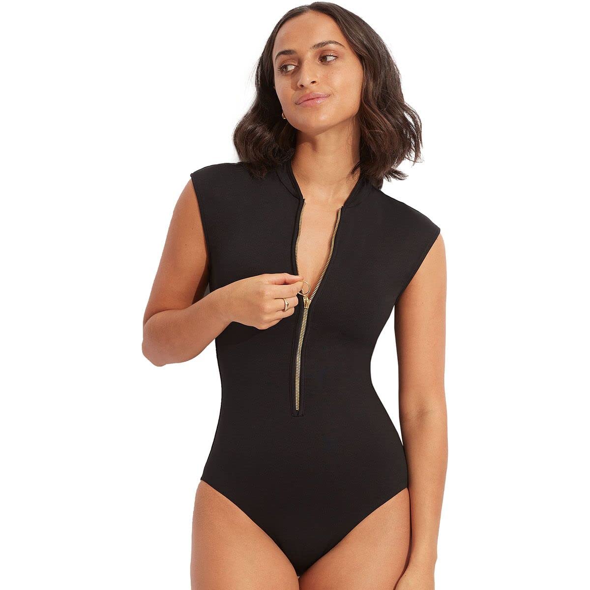 Seafolly Zip Front One Piece Swimsuit