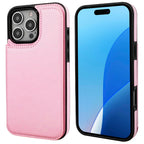 ONETOP Compatible with iPhone 16 Pro Max Wallet Case with Card Holder, PU Leather Kickstand Card Slots Case, Double Magnetic Clasp and Durable Shockproof Cover 6.9 Inch (Pink)