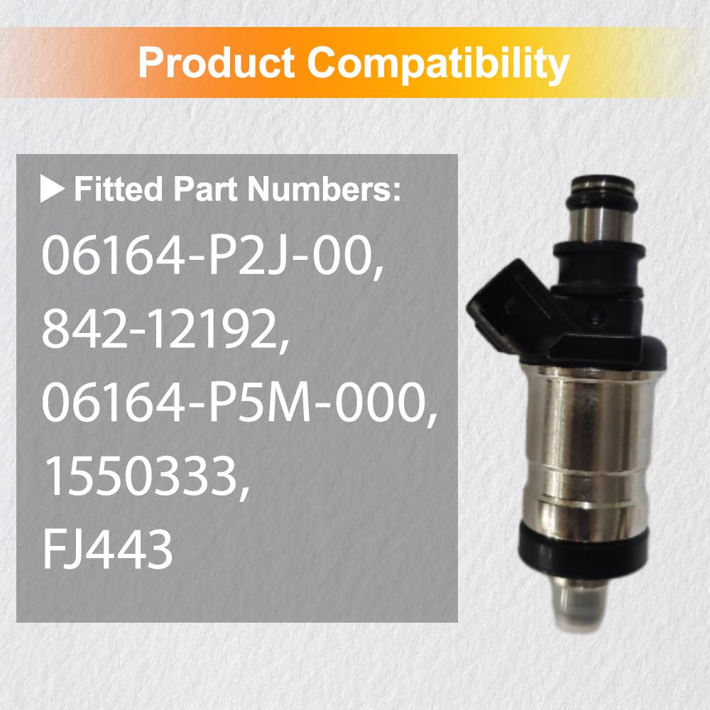 5Pcs Fuel Injectors Compatible with 1996-2002 Compatible with Honda Compatible