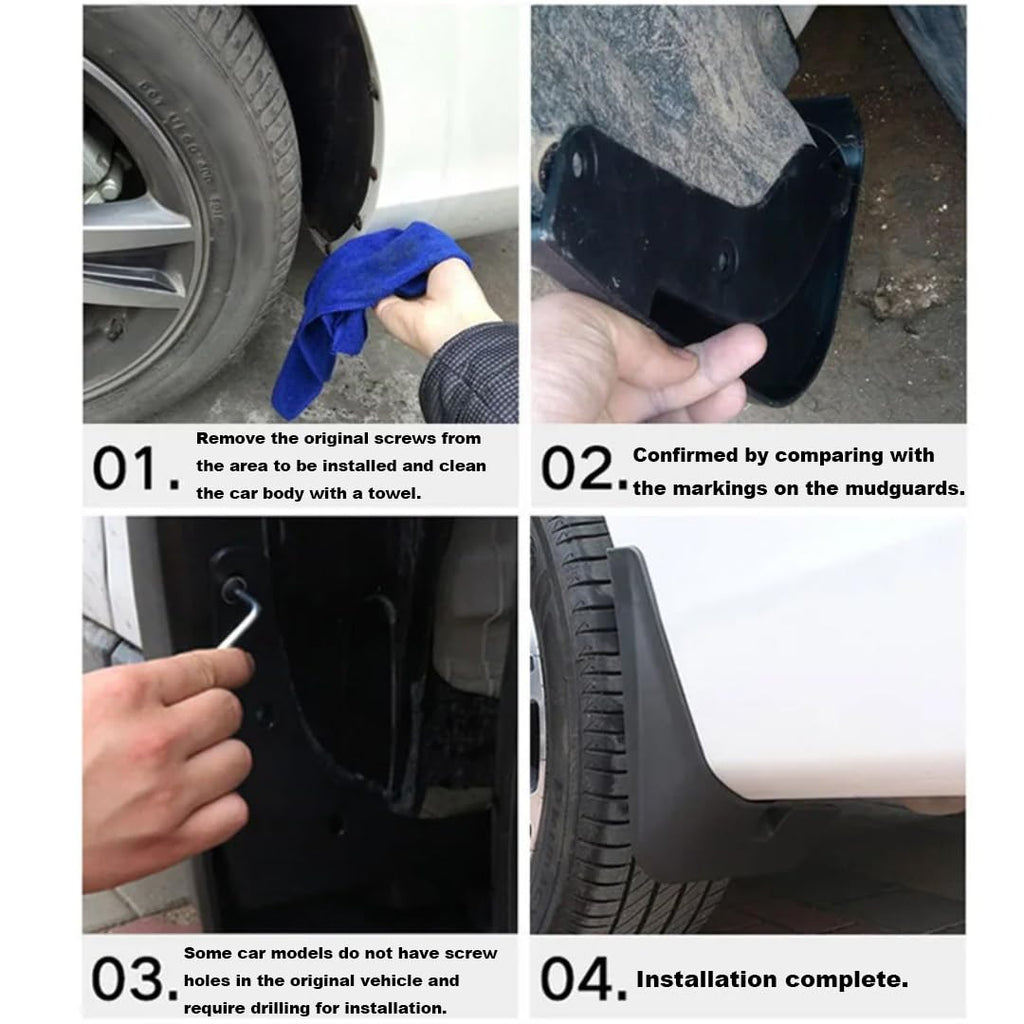 Rufutle Mud Flaps for Toyota Corolla AE110 Hatchback 1998-2002, 4Pcs/Set Front