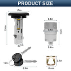 Ignition Switch Lock Cylinder with Pair Front Door Lock Cylinder and Key
