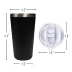 Earth Ethical 20oz Insulated Tumbler Stainless Steel Double Wall Black