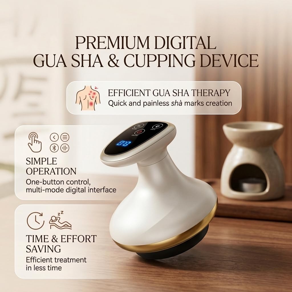 Morlit Smart Cupping Massager, 9 Suction & Heat, Cordless