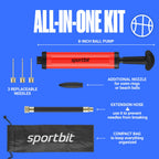 SPORTBIT Ballpump for Sports Balls - Basketball Pump for Sport Balls - Football