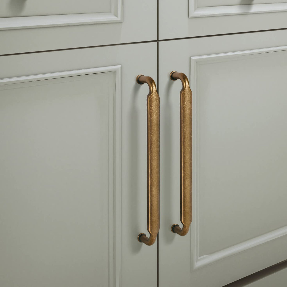 Goo-Ki 12 Pack 5 Inch （128mm） Hole Center Cabinet Pulls Antique Brass Zinc Alloy