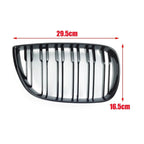 Pair Car Front Kidney Grille Compatible For BMW E81 E87 2004-2007 Pre-facelift Racing Grills Grilles Auto ABS Grill Accessories
