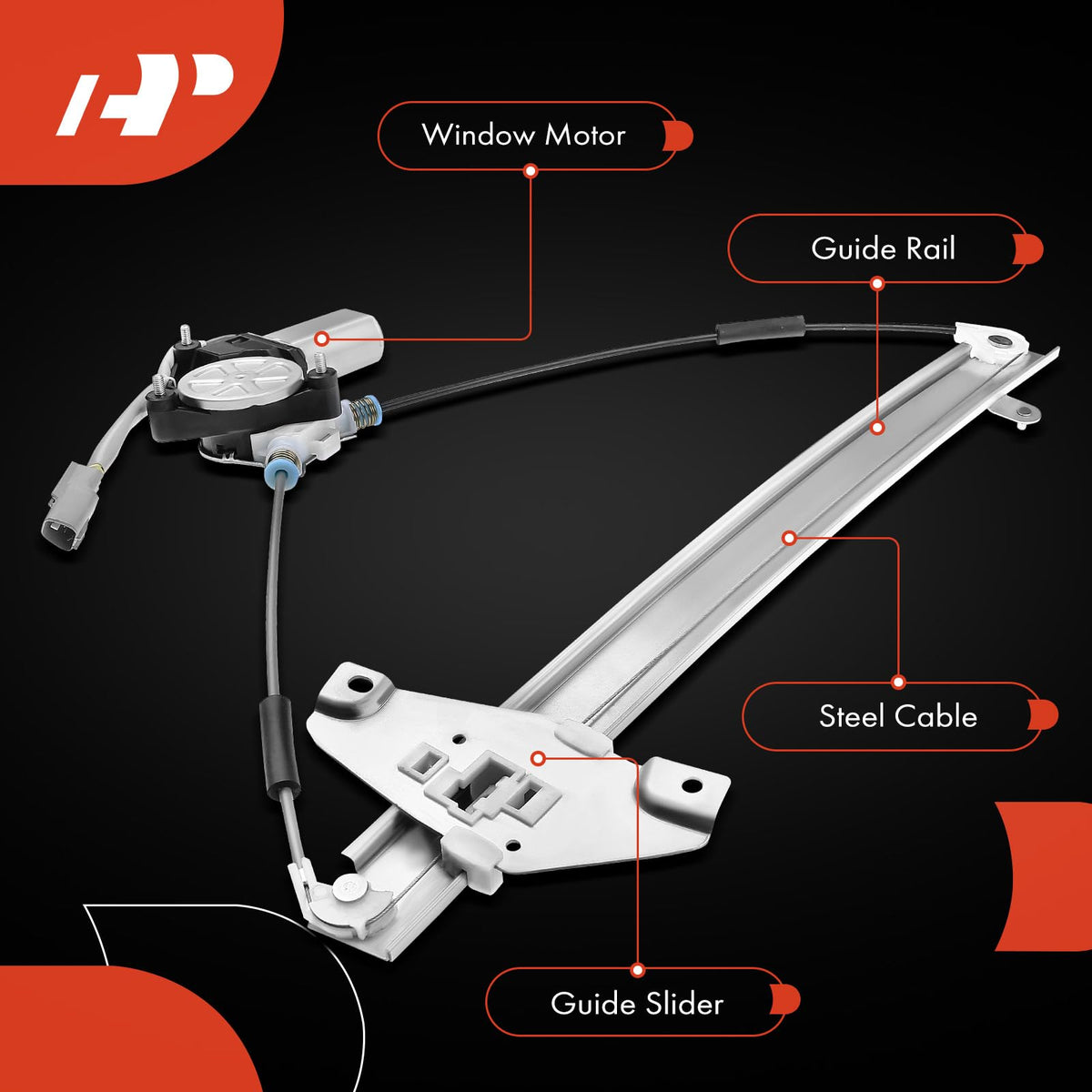 A-Premium Front Left Window Regulator Motor 5 Pin Compatible Toyota RAV4 96-00