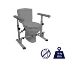 KMINA - Toilet Safety Rails for Seniors (330 lbs), Toilet Safety Frame with