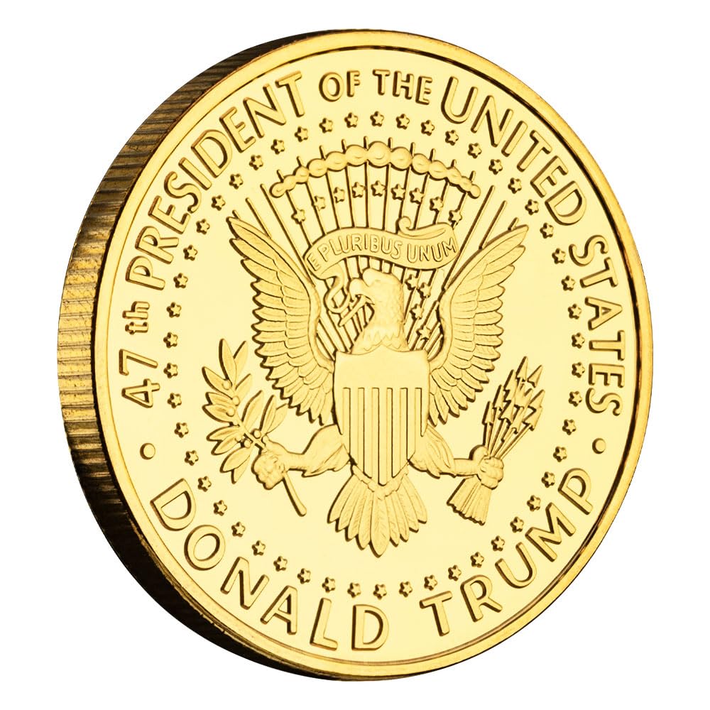 8 Pcs 47th President of The United States Donald Trump Coin Commemorative Never