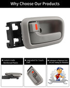 Gledewen Interior Door Handle with Bezel, Compatible with Toyota Tundra