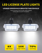 Pack of 2 Asgohme LED License Plate Lights Bright White Tag Lamp Assembly