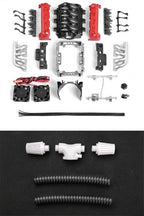 LS7 V8 Simulation Engine Radiator Motor Cooling Fan for 1/10 RC Cover Car TRX-4