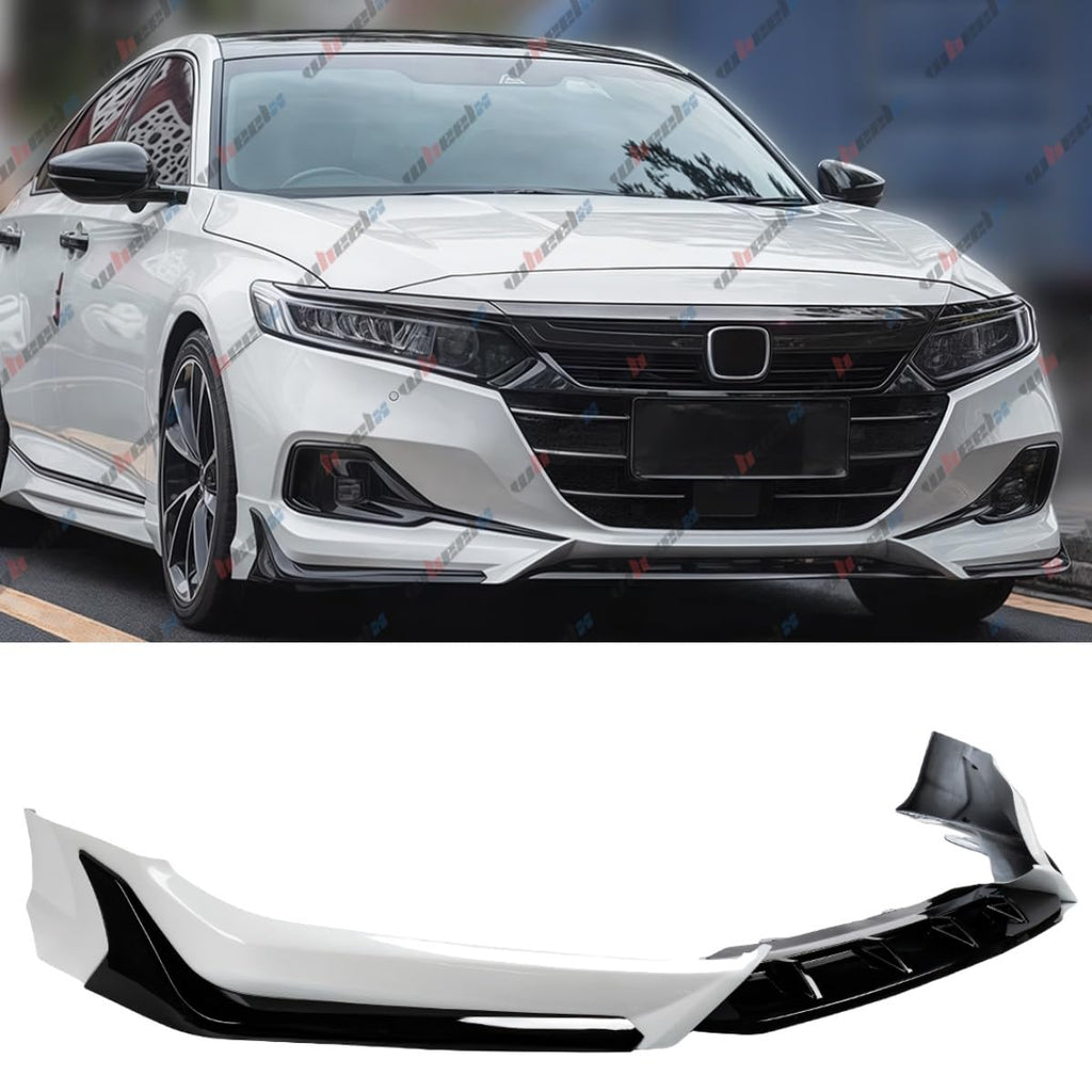 3PCS Front Lip Spoiler Splitter for Honda Accord 2021-2022 ACR Platinum White