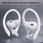 ICARERSPACE 2 Pairs AirPods Ear Hooks for AirPods Pro 2, Pro, 4, 3, 2 & 1 -