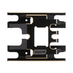 INJORA Black Coating Brass Skid Plate Transmission Mount for 1/18 RC Crawler