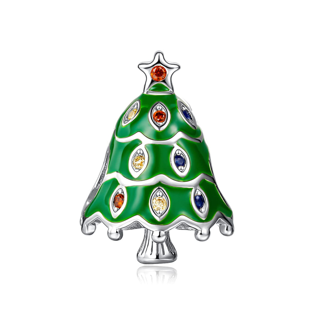 Annmors Christmas Tree Charm 925 Sterling Silver Fight for Homeland fits Bracelets for Woman Beads Gifts for Women Bracelet&Necklace 548-A