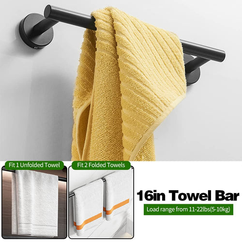 10pcs Bathroom Hardware Set, Including 16" Hand Towel Bars, Toilet Paper