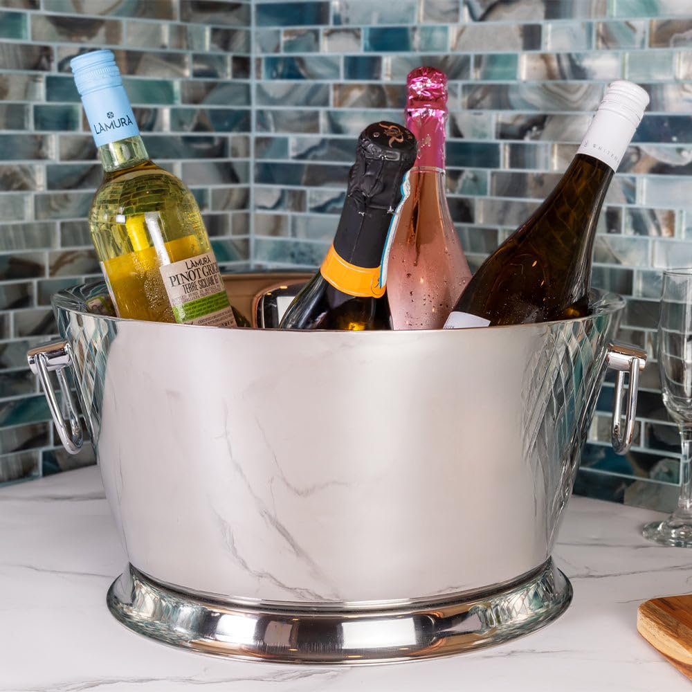 Insulated Beverage Tub 3.2 Gal Double Wall Stainless Steel Ice Bucket Party