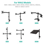 WALI C Clamp Base Stand Mounting Accessory, Desk c-clamp for WALI Monitor Mount