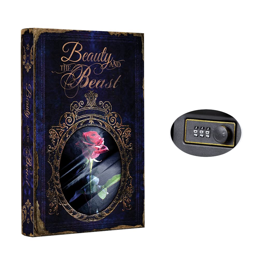 Fake Book Box - Small Safe Box with Combination Lock - Hidden Safe in Plain