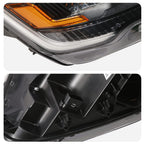 BoardRoad Projector Headlights Headlamps Black Fits 2016-2017 Ford Explorer