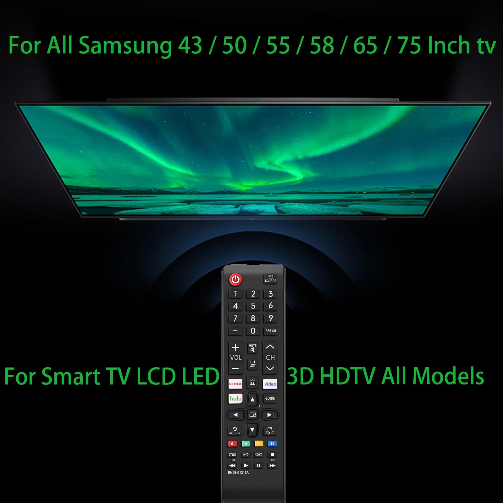 Universal Remote Control for All Samsung TV Remote Compatible All Samsung LCD